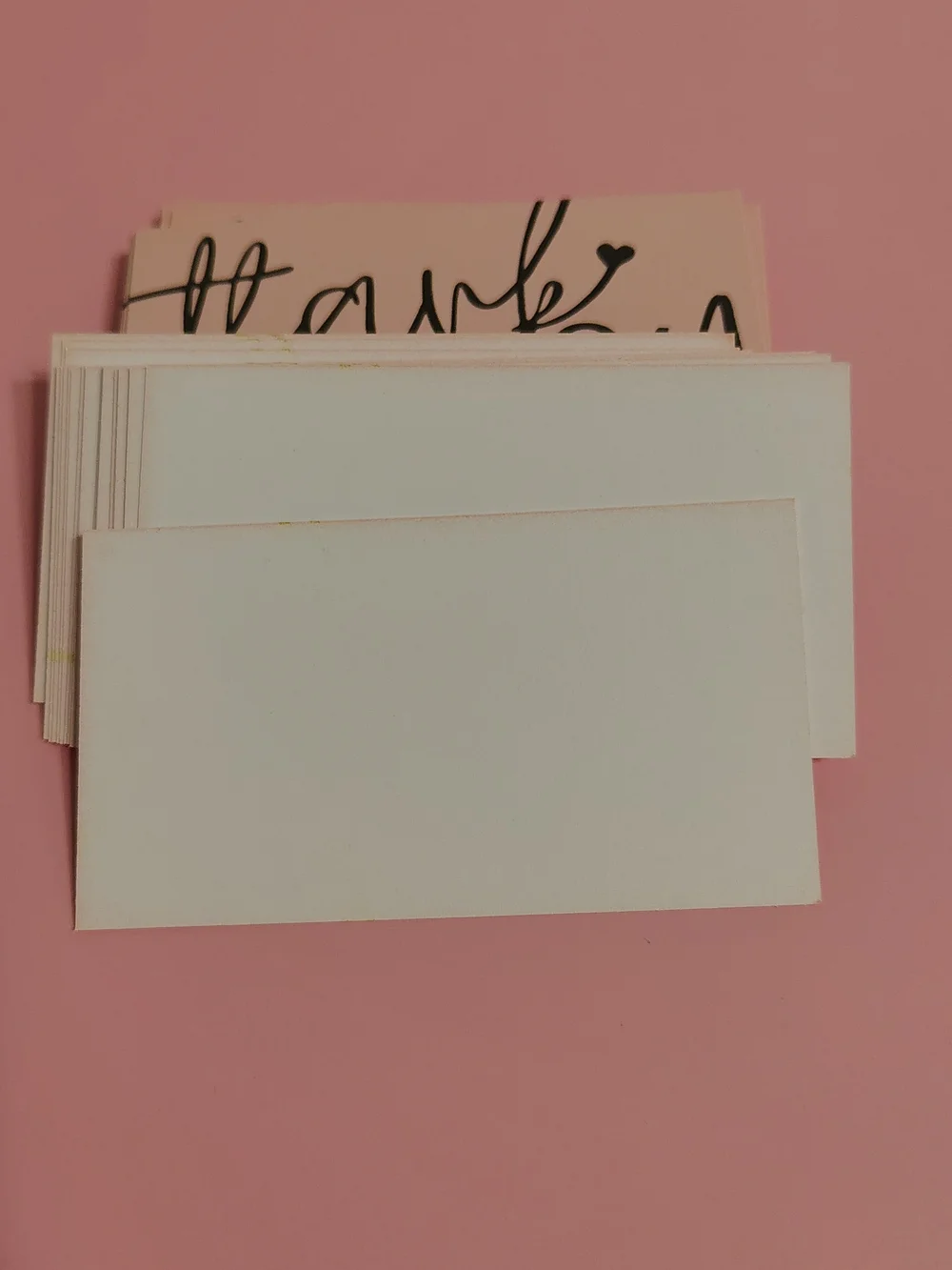 51 Small Business Thank You Sticker & Card Set - Blush Pink with Black Script